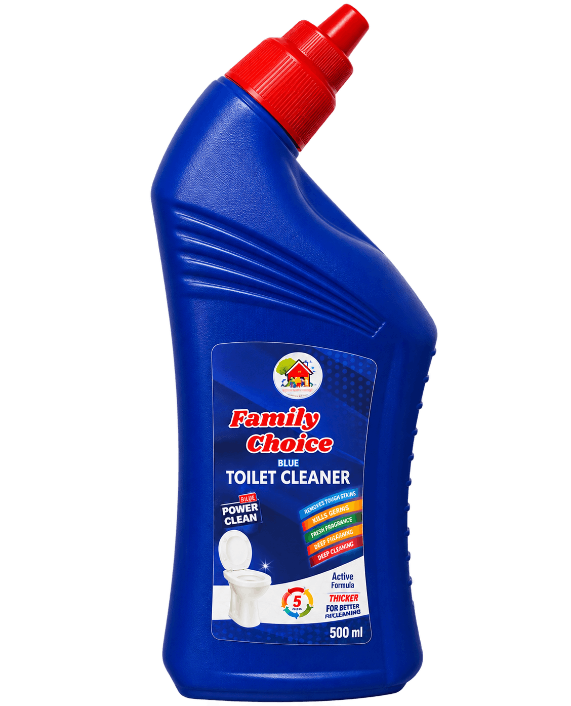 Family Choice Blue Toilet Cleaner bottle